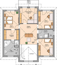 Kern-Haus - Haus Aurelio - Grundriss Obergeschoss Kern-Haus - Haus Aurelio - Grundriss Obergeschoss
