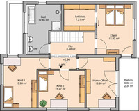 Kern-Haus - Futura Bauhaus - Grundriss Obergeschoss