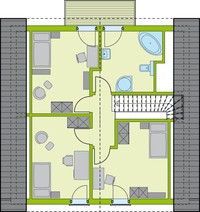 massa haus -  COMPLETE 2 - Grundriss Dachgeschoss