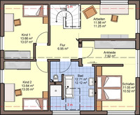 Büdenbender Musterhaus Köln - Grundriss Dachgeschoss