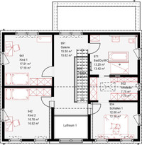 OKAL - Musterhaus Offenburg - Grundriss Dachgeschoss