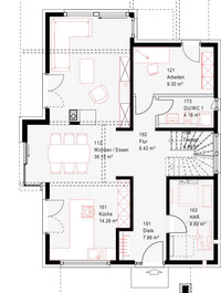 OKAL - Musterhaus Poing - Grundriss Erdgeschoss