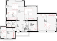 OKAL - Stadtvilla Musterhaus Schkeuditz - Grundriss Erdgeschoss