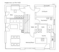 Regnauer Hausbau - Haus Bruckmühl - Grundriss EG