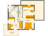 Living Haus - SUNSHINE 113 V7 - Grundriss Obergeschoss Living Haus - SUNSHINE 113 V7 - Grundriss Obergeschoss