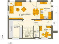 Living Haus - SUNSHINE 125 V3 - Grundriss Erdgeschoss Living Haus - SUNSHINE 125 V3 - Grundriss Erdgeschoss