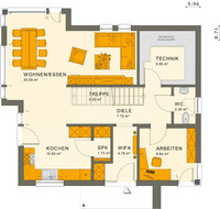 Living Haus - SUNSHINE 144 V4 - Grundriss Erdgeschoss