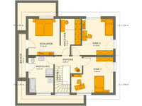 Living Haus - SUNSHINE 165 Ulm - Grundriss Dachgeschoss Living Haus - SUNSHINE 165 Ulm - Grundriss Dachgeschoss