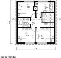 Sonnleitner Holzbauwerke - Kundenhaus Hegger - Grundriss Dachgeschoss