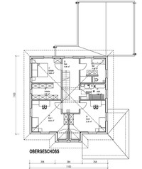 Sonnleitner Holzbauwerke - Stadtvilla Stefani - Grundriss Obergeschoss