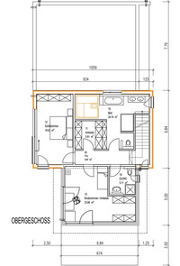 Sonnleitner Holzbauwerke - Kundenhaus Kornfeld - Grundriss Obergeschoss