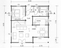 Tirolia - Blockhaus Spittal - Grundriss EG