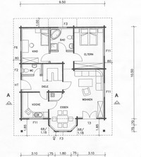 Tirolia - Blockhaus Variantenhaus - Grundriss EG