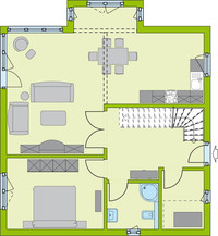 massa haus Musterhaus - Grundriss Erdgeschoss